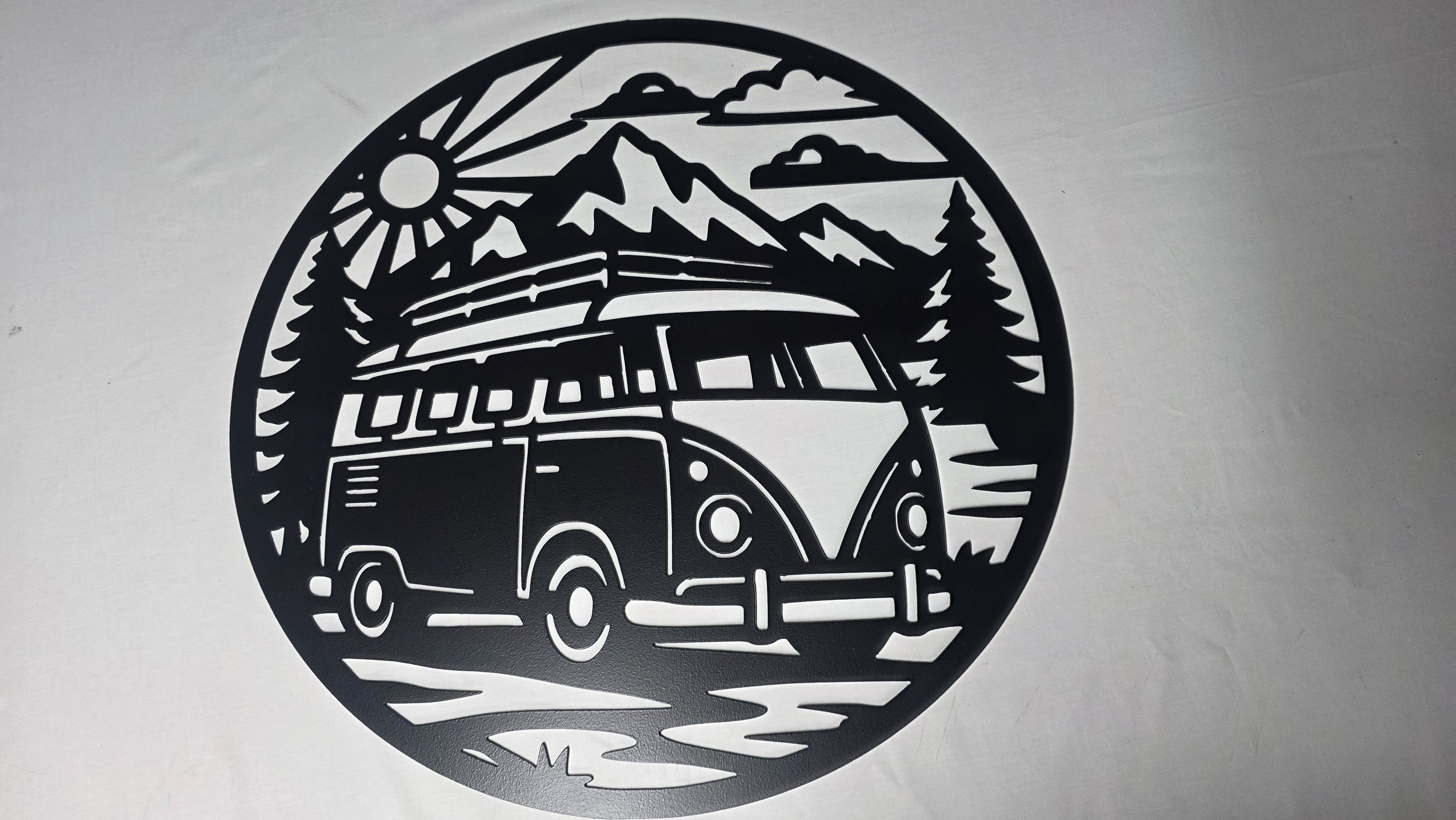 Kombi Mountain Steel Wall Art