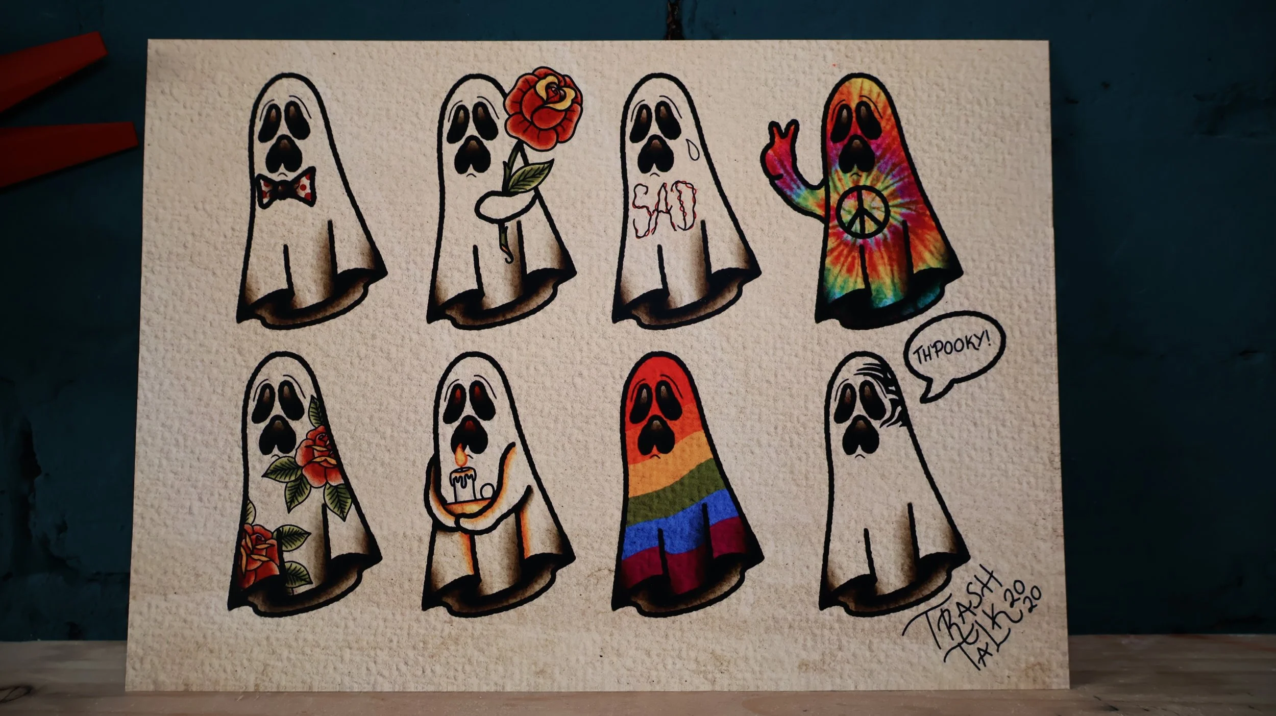 Ghosts Tattoo Print