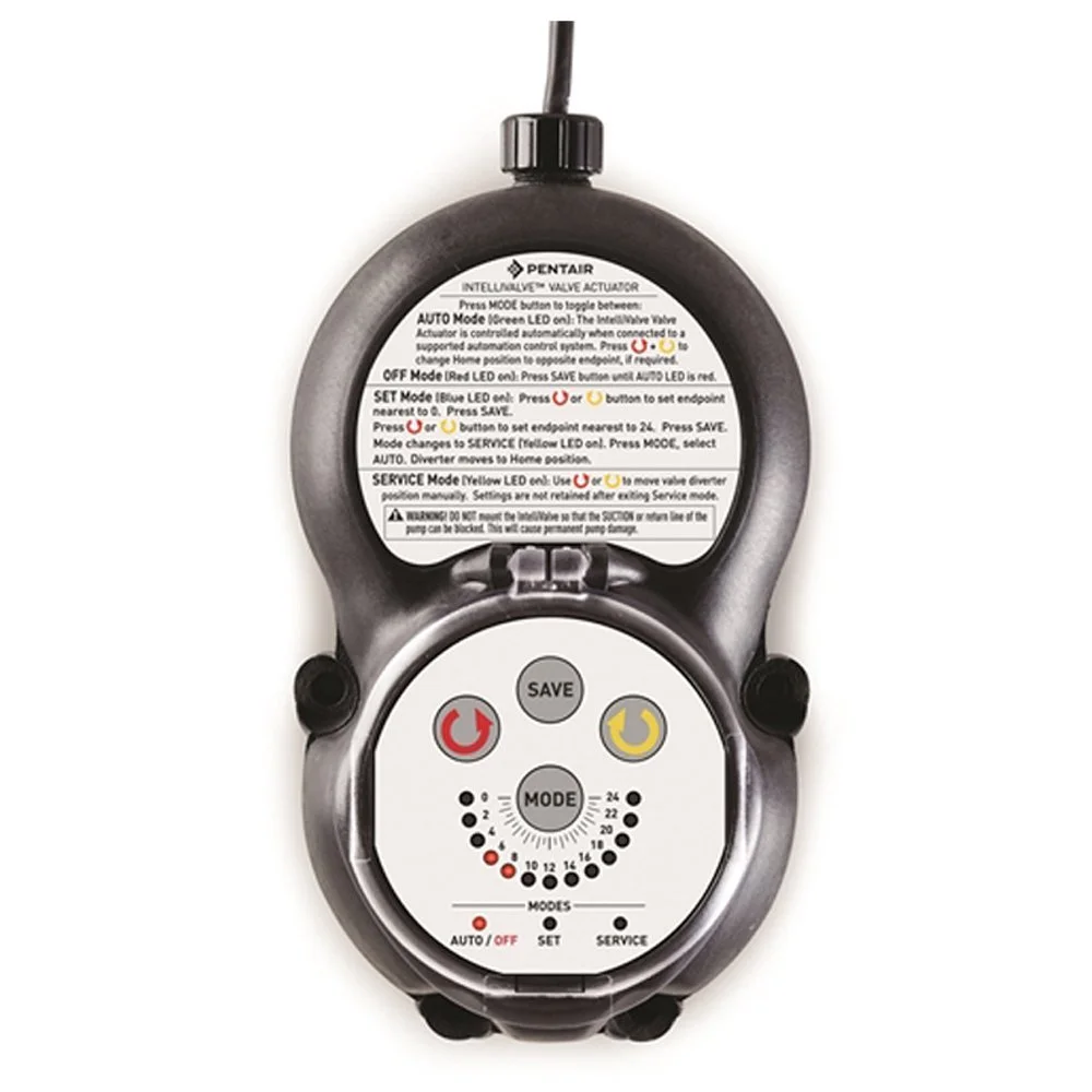 Pentair IntelliValve valve actuator with control buttons and mode indicator dial