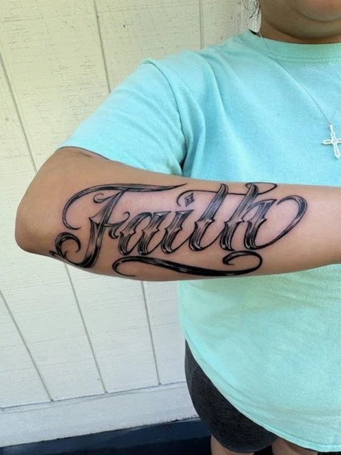 Flowing Faith lettering · Walk-in by Martin