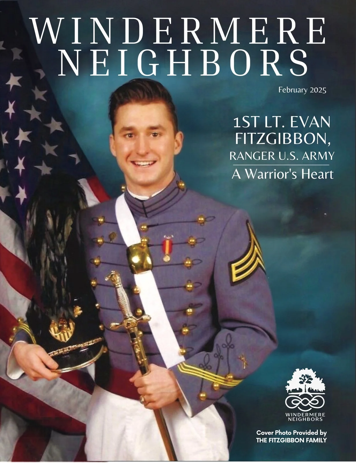 Windermere Neighbors cover, February 2025: 1st Lt. Evan Fitzgibbon, Ranger, U.S. Army, A Warrior's Heart