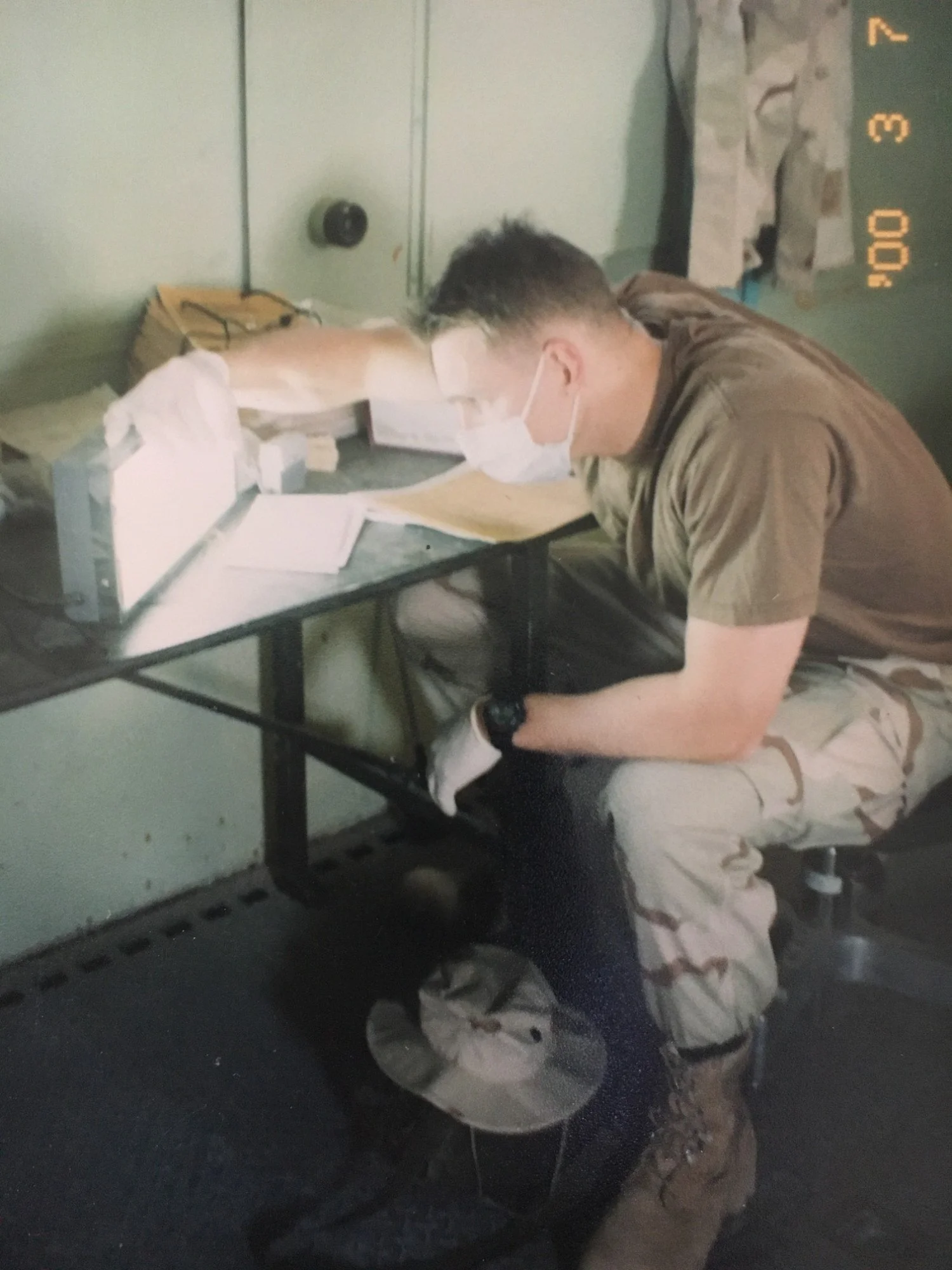 Matt McKissock at work as an Army dentist during his deployment