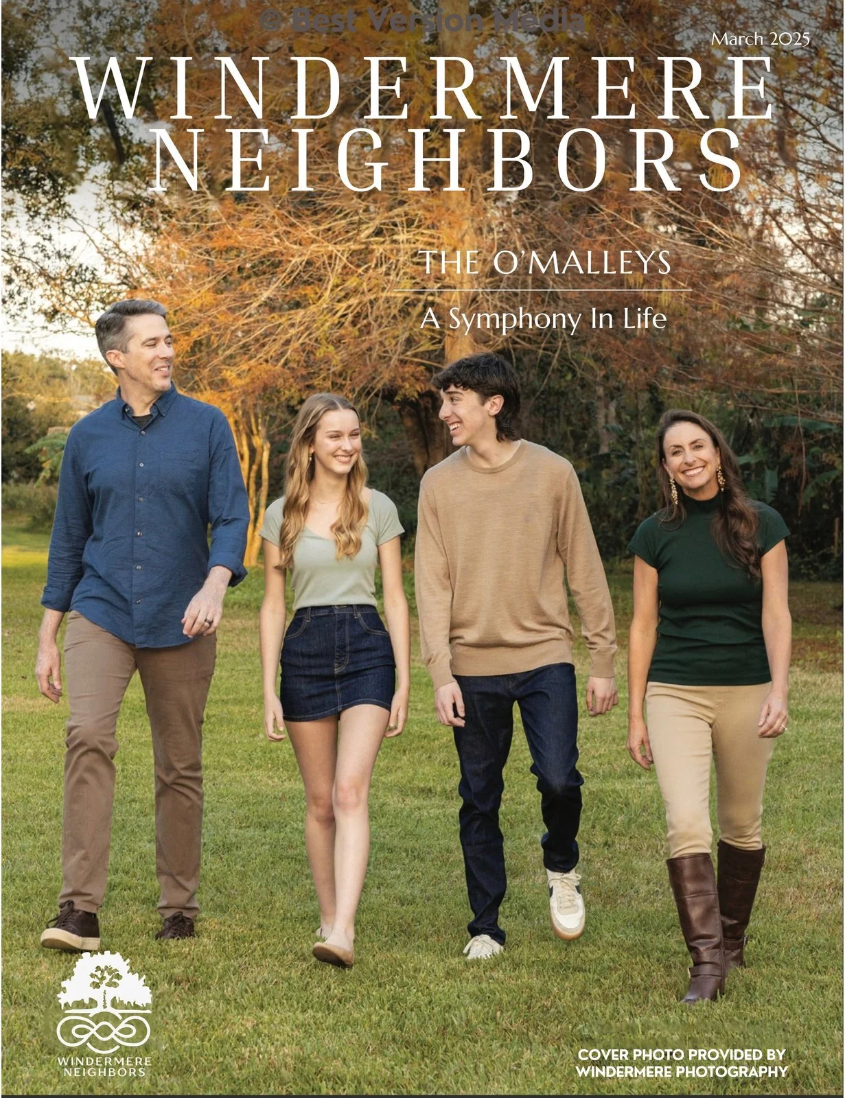 Windermere Neighbors cover, March 2025: The O'Malleys, A Symphony in Life