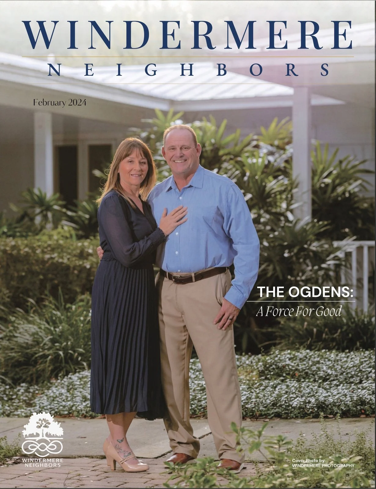Windermere Neighbors cover, February 2024: The Ogdens, A Force for Good