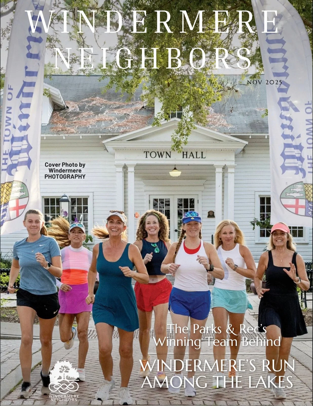 Windermere Neighbors cover, November 2025: The Parks and Rec Winning Team Behind Windermere's Run Among the Lakes