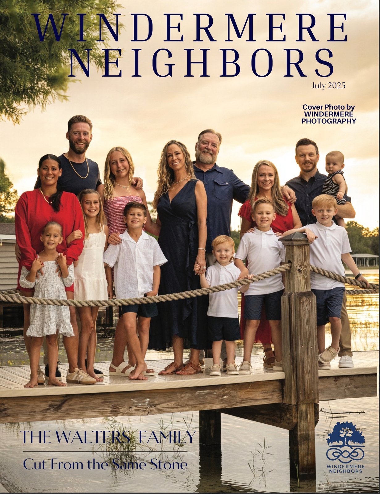 Windermere Neighbors cover, July 2025: The Walters Family, Cut From the Same Stone