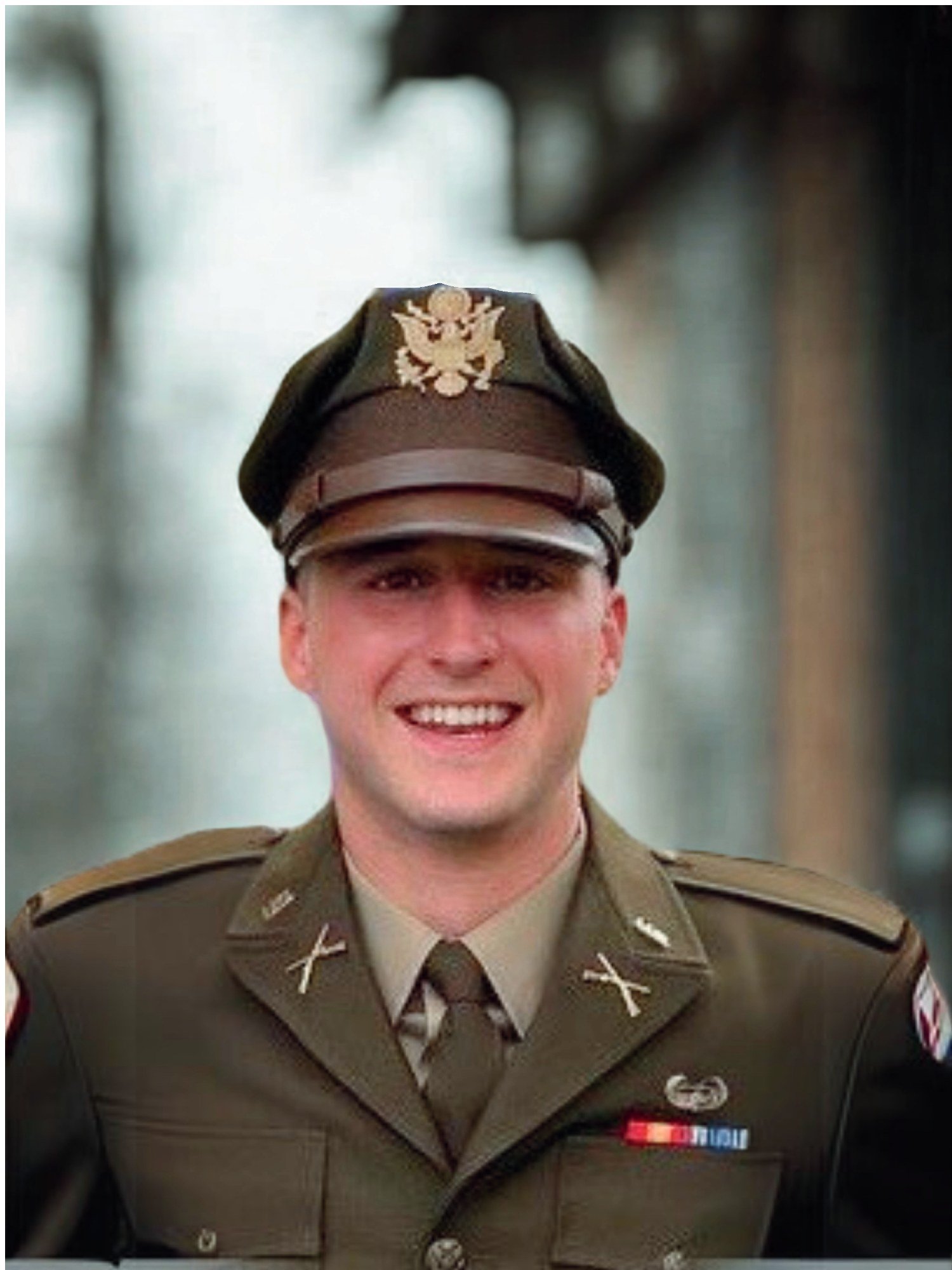 Portrait of 1st Lt. Evan Patrick Fitzgibbon in Army dress uniform