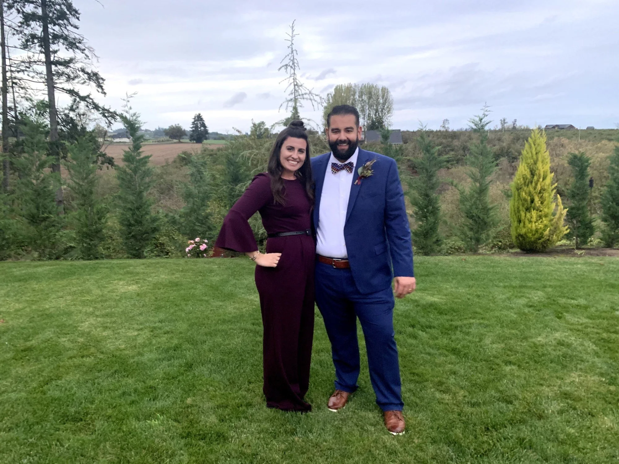Stephen and Amanda Lewis dressed up for an evening out