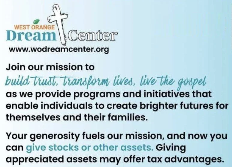 West Orange Dream Center: build trust, transform lives, live the gospel