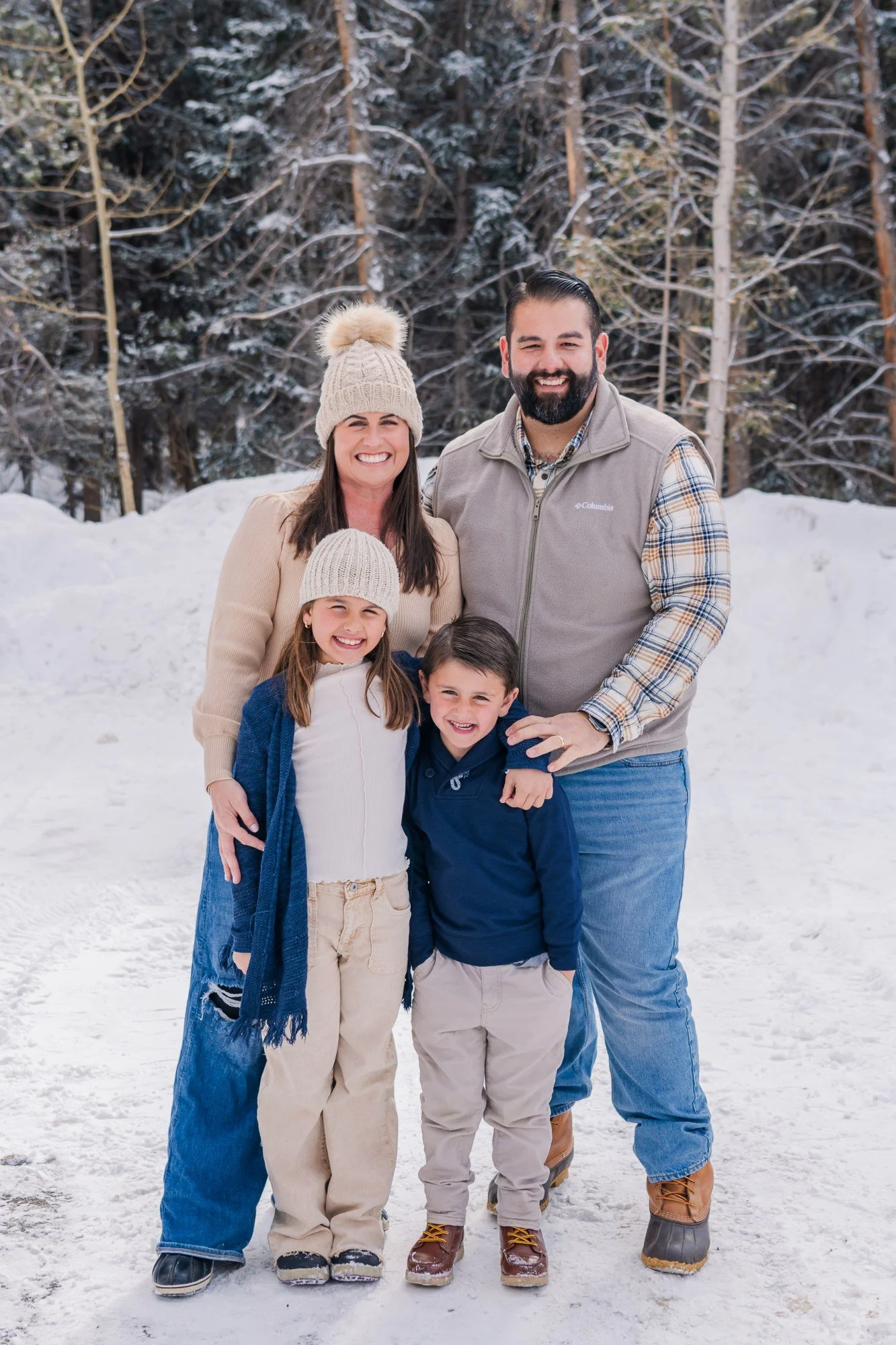The Lewis family on a snowy trip