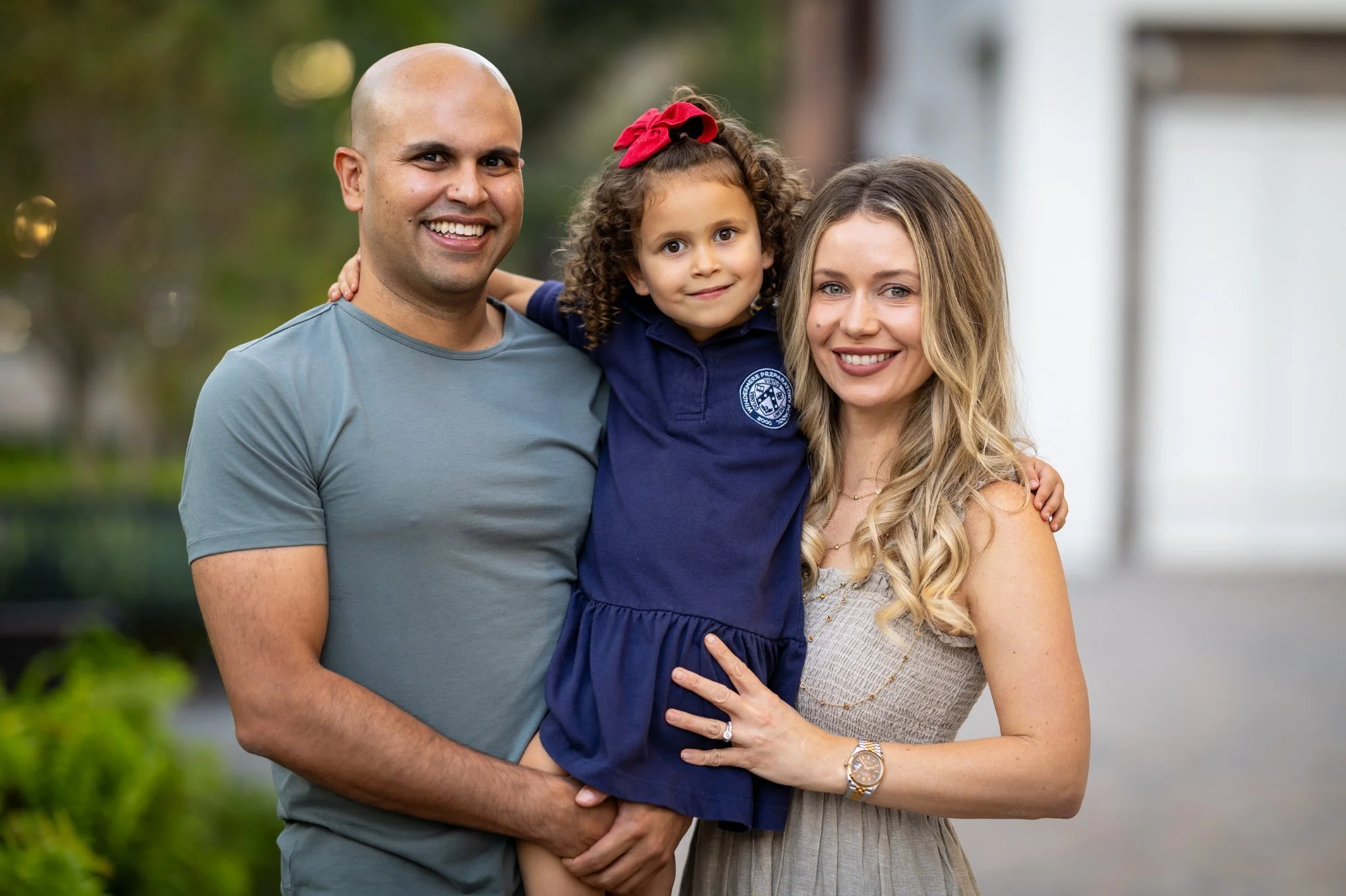 Arjun and Sara Kumar with their daughter Solaia in Windermere