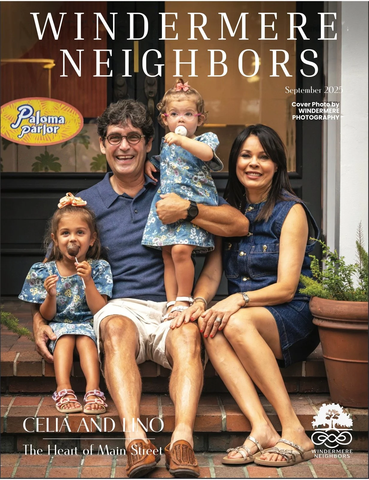 Windermere Neighbors cover, September 2025: Celia and Lino, The Heart of Main Street