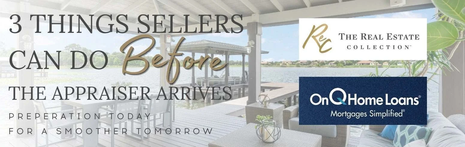 3 Things Sellers Can Do Before the Appraiser Arrives, from The Real Estate Collection and OnQ Home Loans, over a covered lakefront dock in Windermere