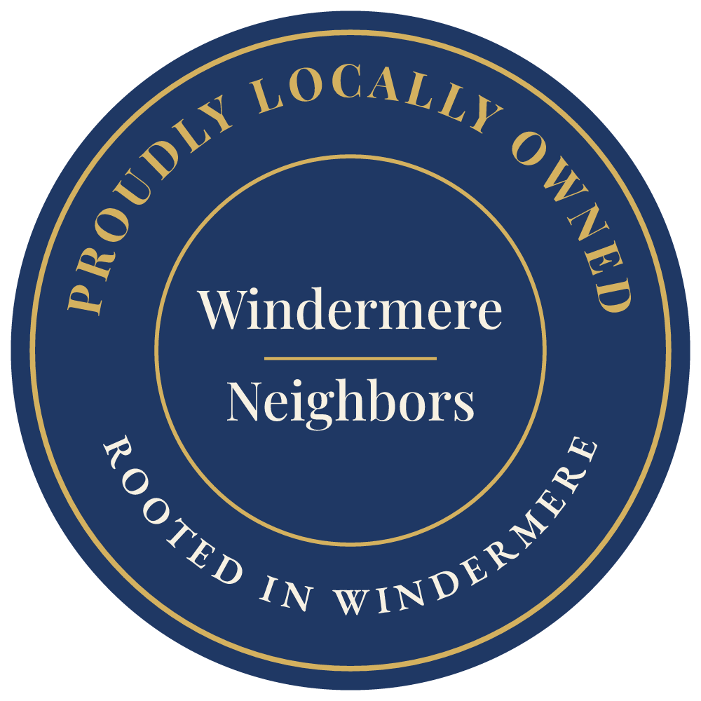 Proudly Locally Owned seal, Rooted in Windermere, Windermere Neighbors