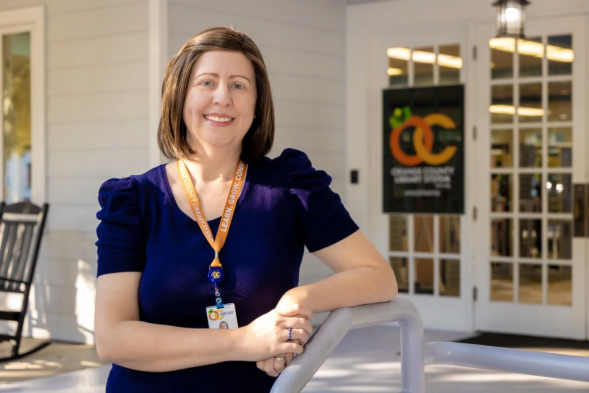 Brittany Laur, manager of the Orange County Library System Windermere Branch