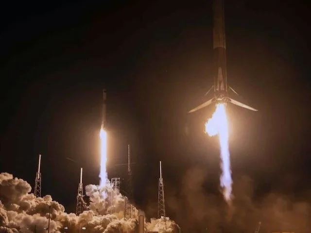 NASA mission using SPaceX Falcon 9  boosters that are safely self-landing - never ceases to amaze