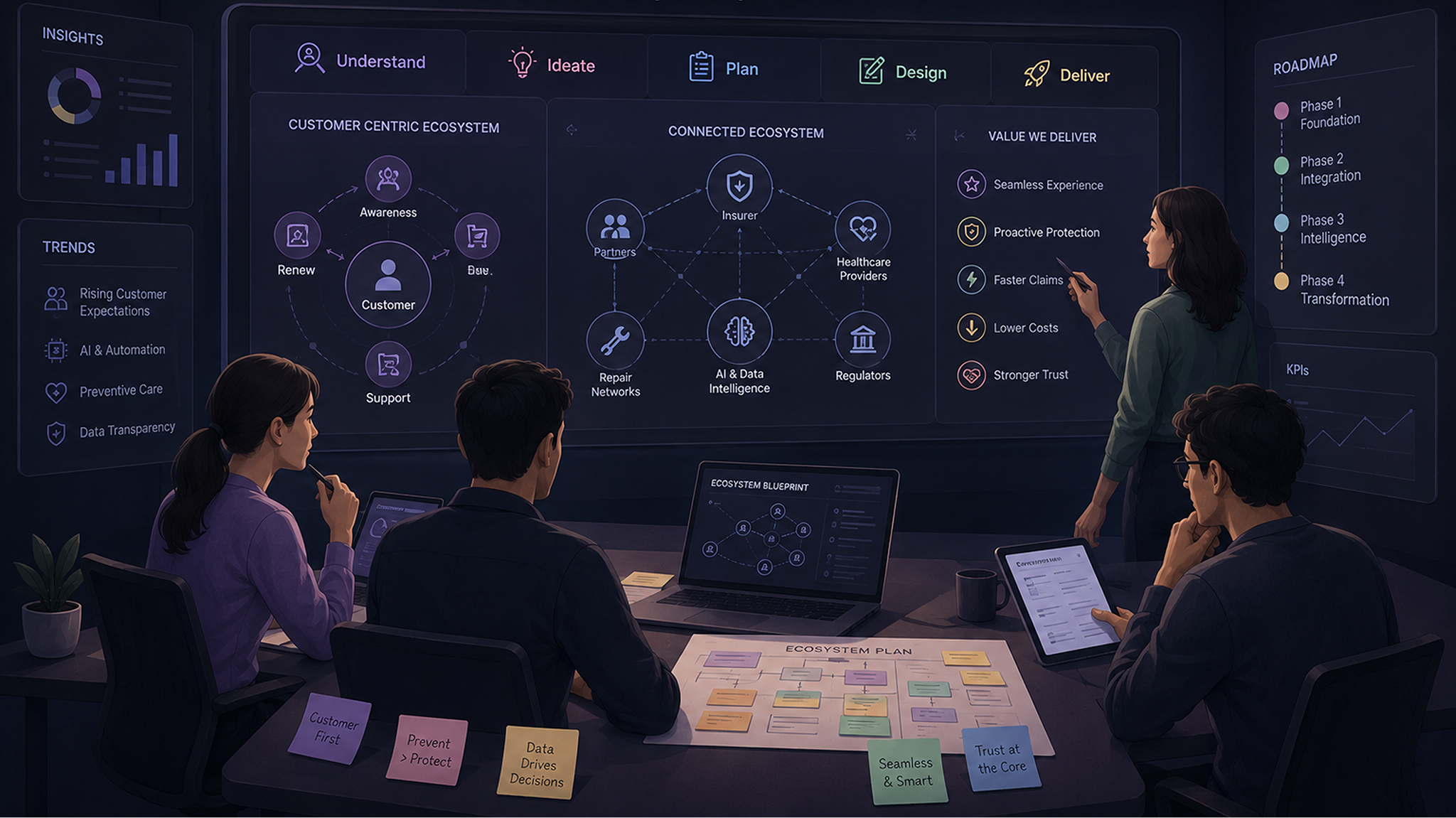 D2C insurance transformation with futuristic experiences across omni-channel touchpoints, & journeys