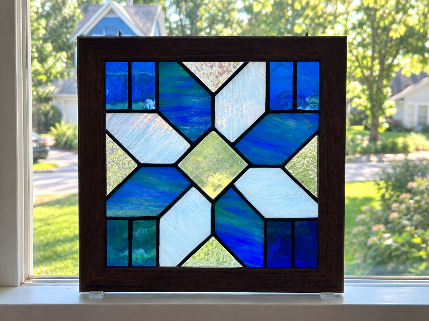 Hues of Blue Pinwheel Suncatcher