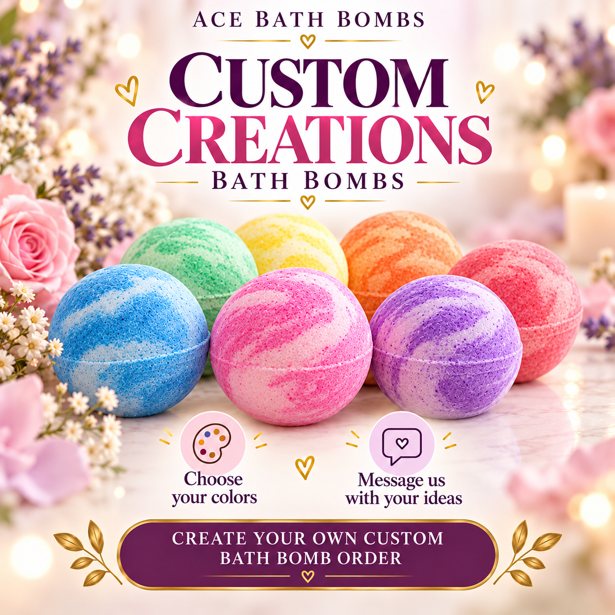 Custom Creation Bath Bombs