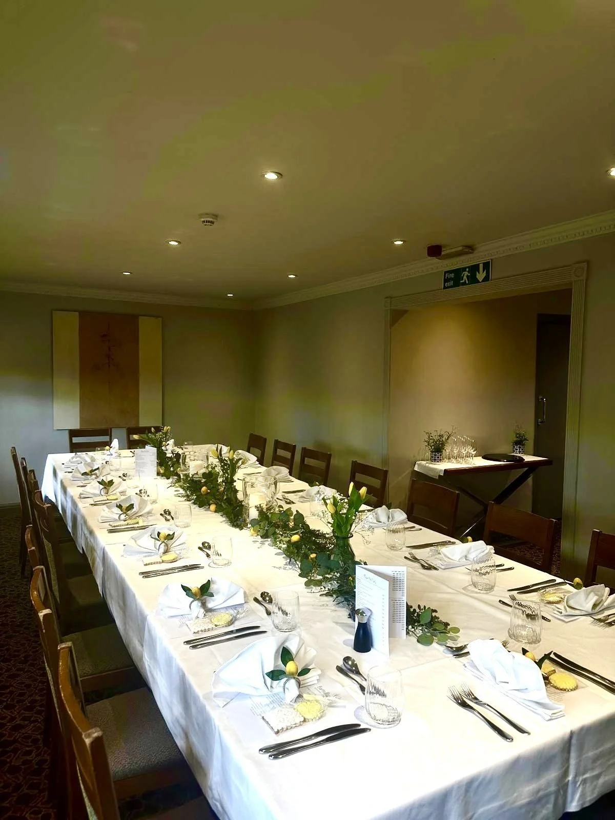 The Salon laid for a party.jpg