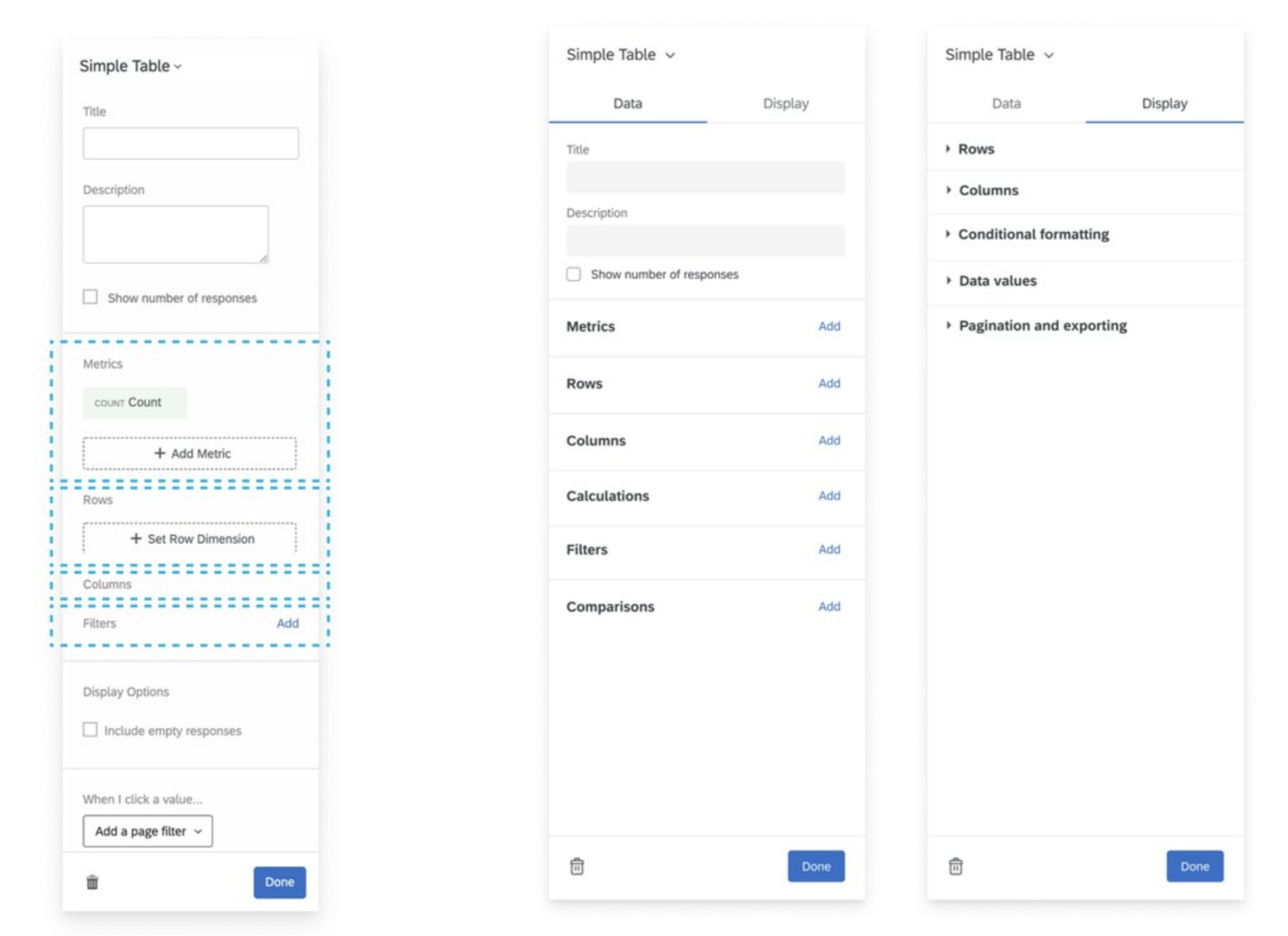 ORGANIZE CONTENT INTO SECTIONS - 

I organized the data and display content into sections for easy scanning and to maximize screen real estate. Each section includes a header that is followed by related config for easy scanning.
