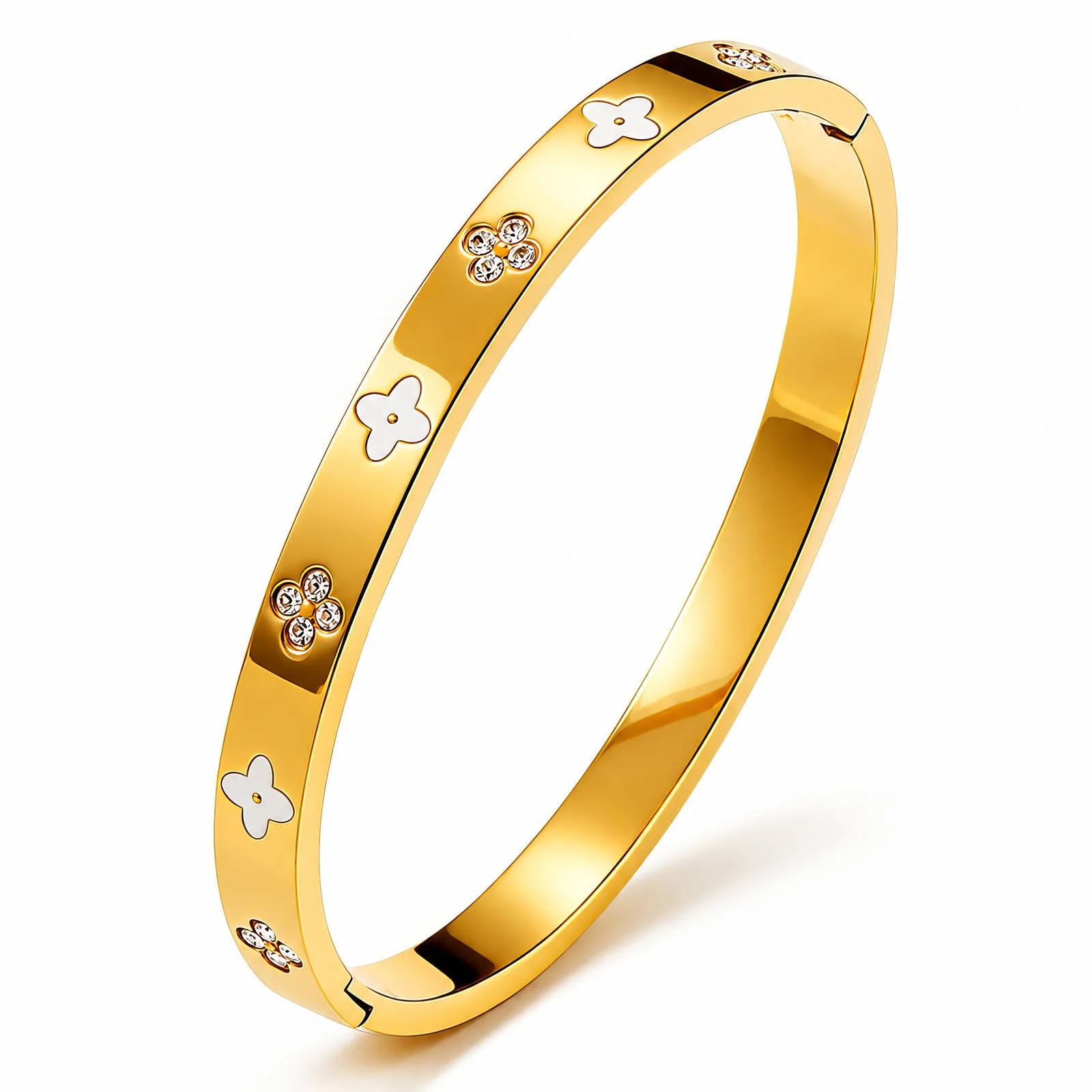 Flower Meadow PVD Gold-Plated Steel Bracelet - Intensity