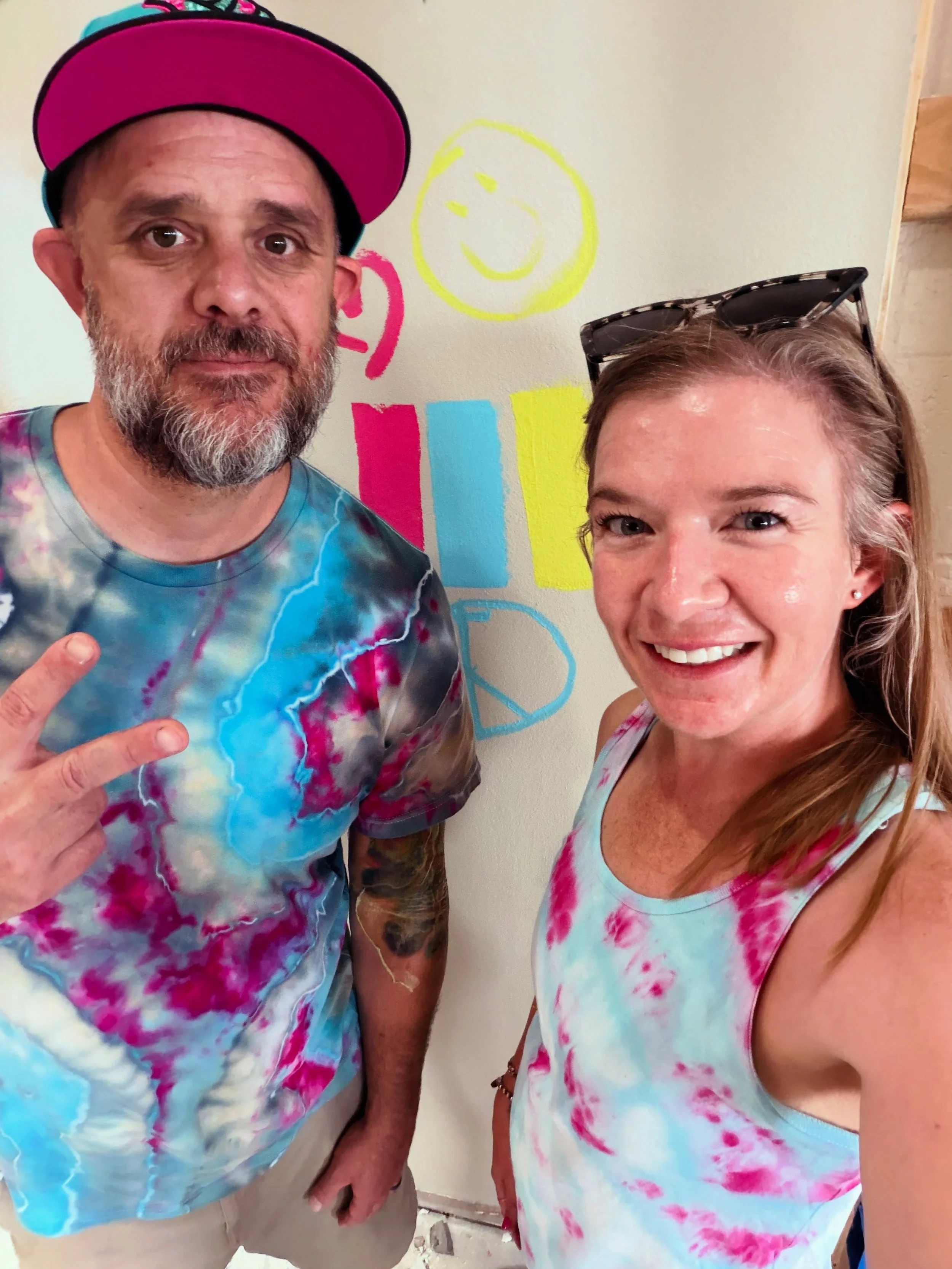 Our contractor sent us shopping, so of course we found some funky stuff, swatched fun colors, made a mess and had too much fun. 😏 

#dopaminedecor