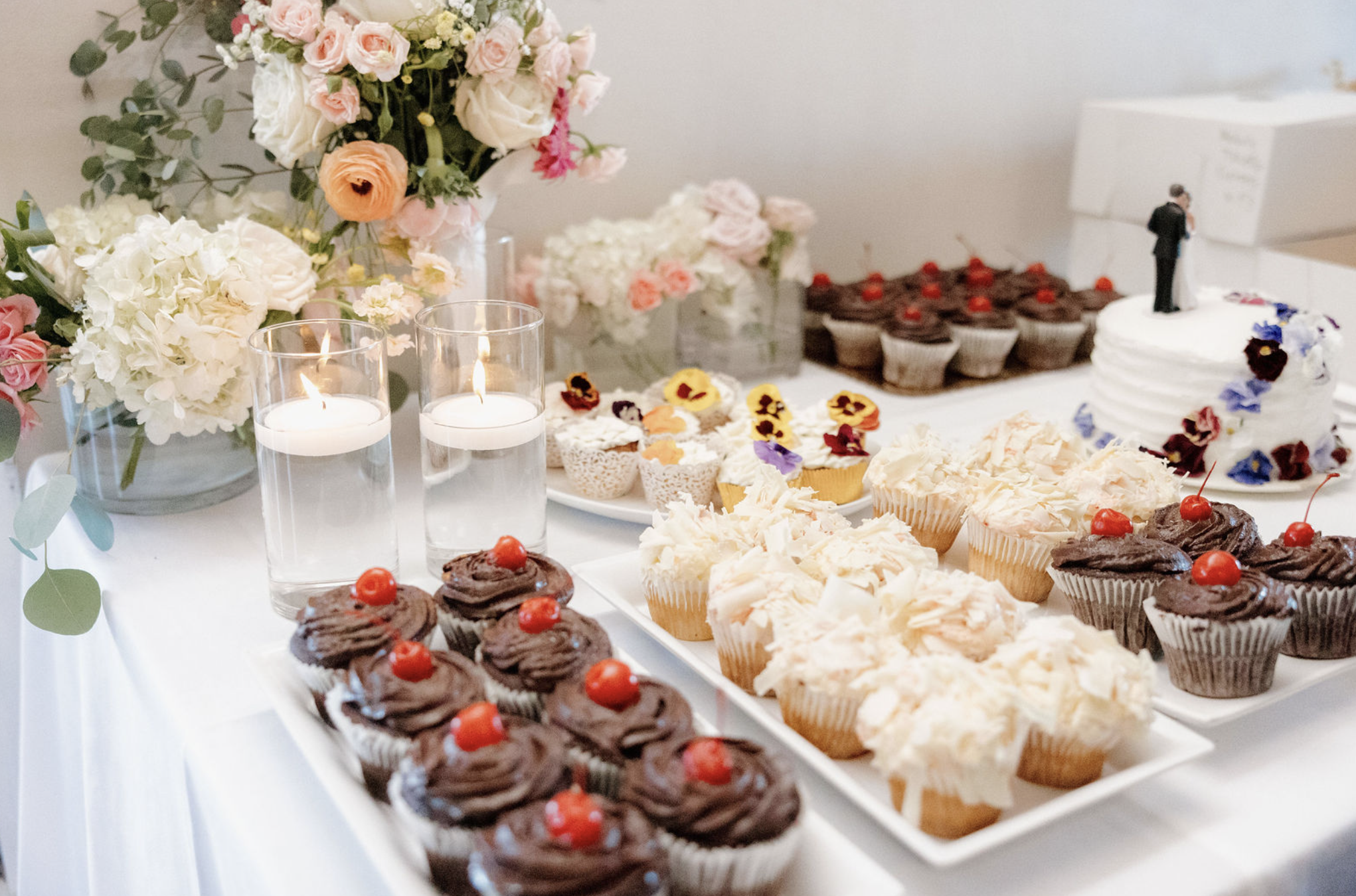 The Groom's favorite local speciality desserts delivered and assembled on-site at Mission Bay Yacht Club.