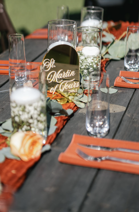 Table setting at Bernardo Winery.