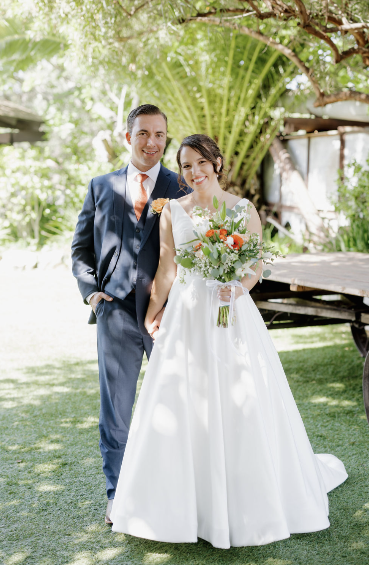 Newly weds at Bernardo Winery.