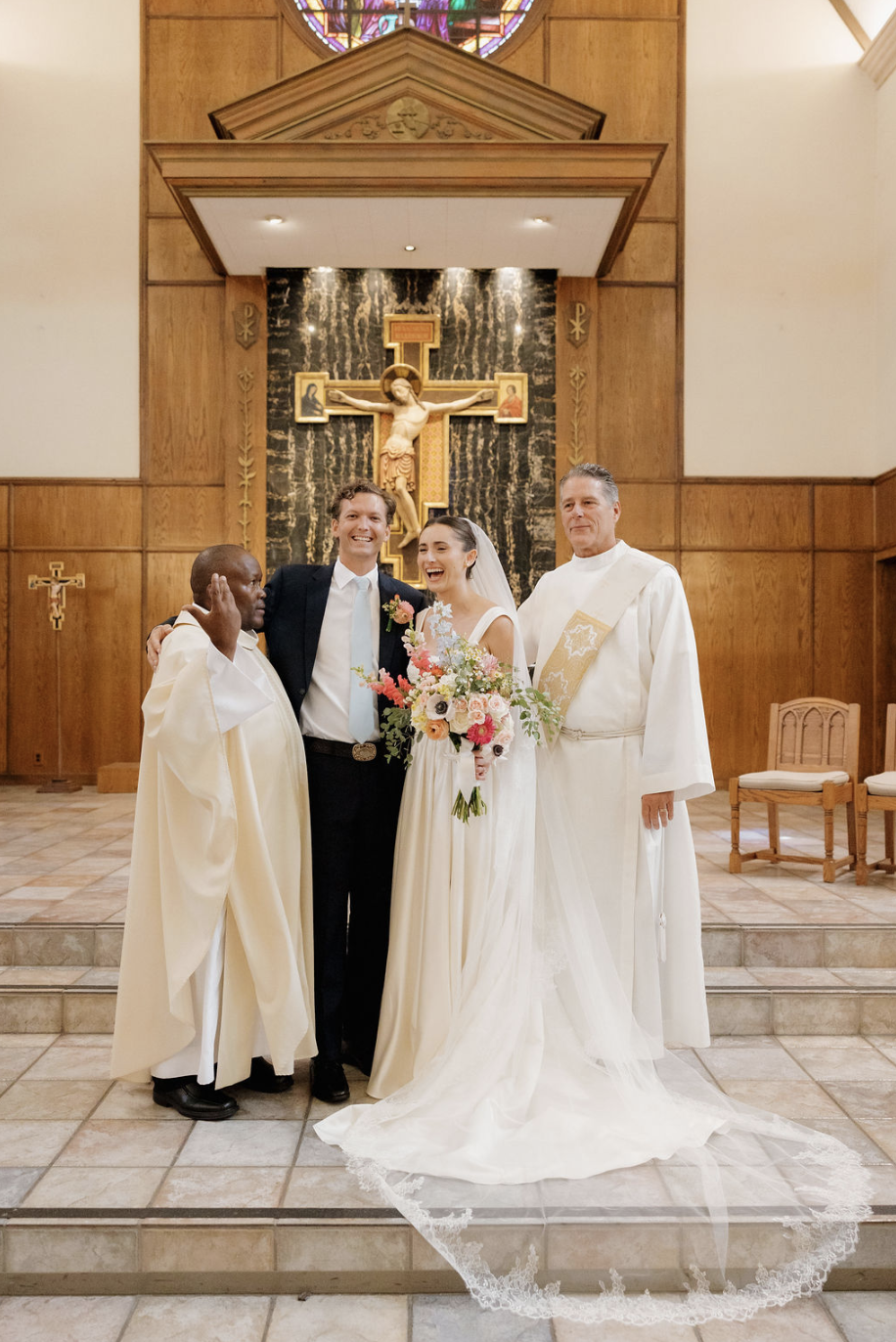 Holy ceremony at Saint Brigid Parish Pacific Beach with Father Sebastian and Deacon Patrick. 