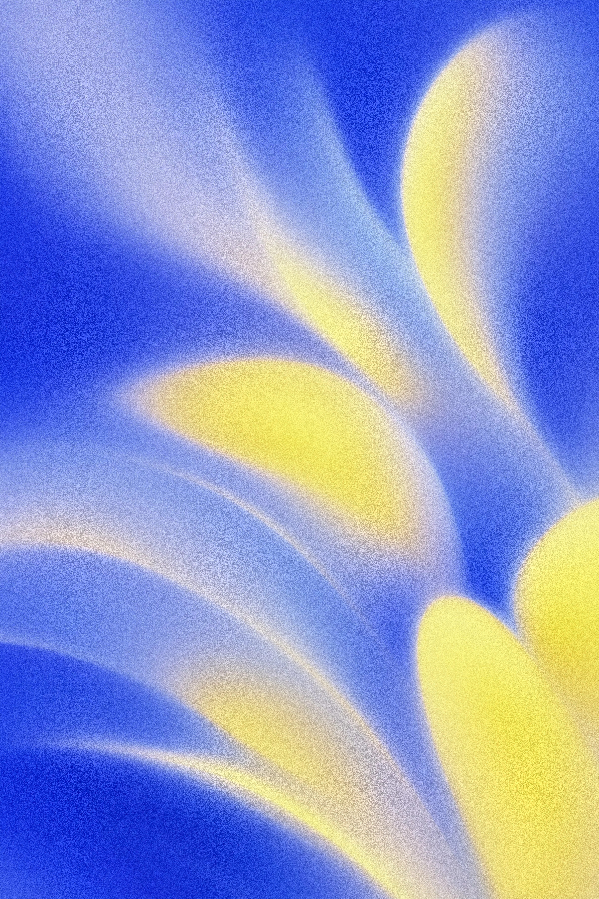 Abstract blue and yellow blurred gradient background with soft overlapping shapes