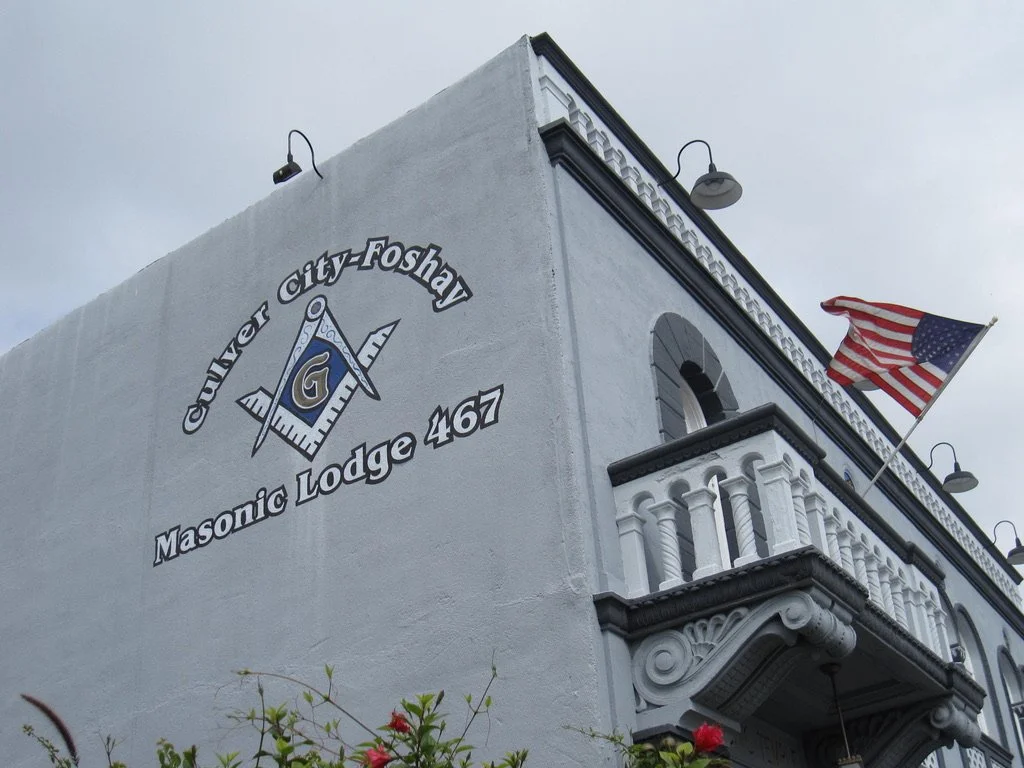 Culver City-Foshay Masonic Lodge 467 sign on the Temple