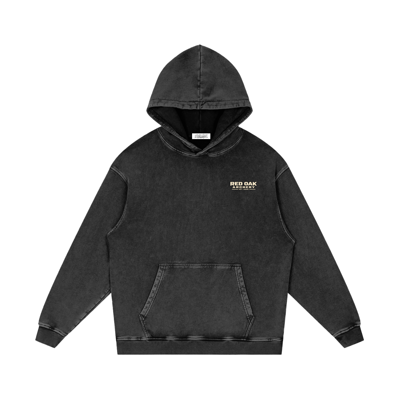 Snow Washed Loose Cotton Hoodie