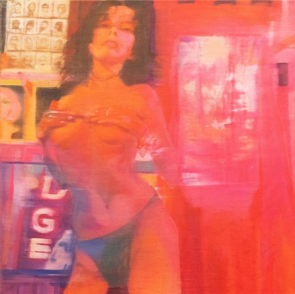 The first image I captured for him | 2026 | Oil on Canvas | 70 x 70 cm | Justine Wesselo