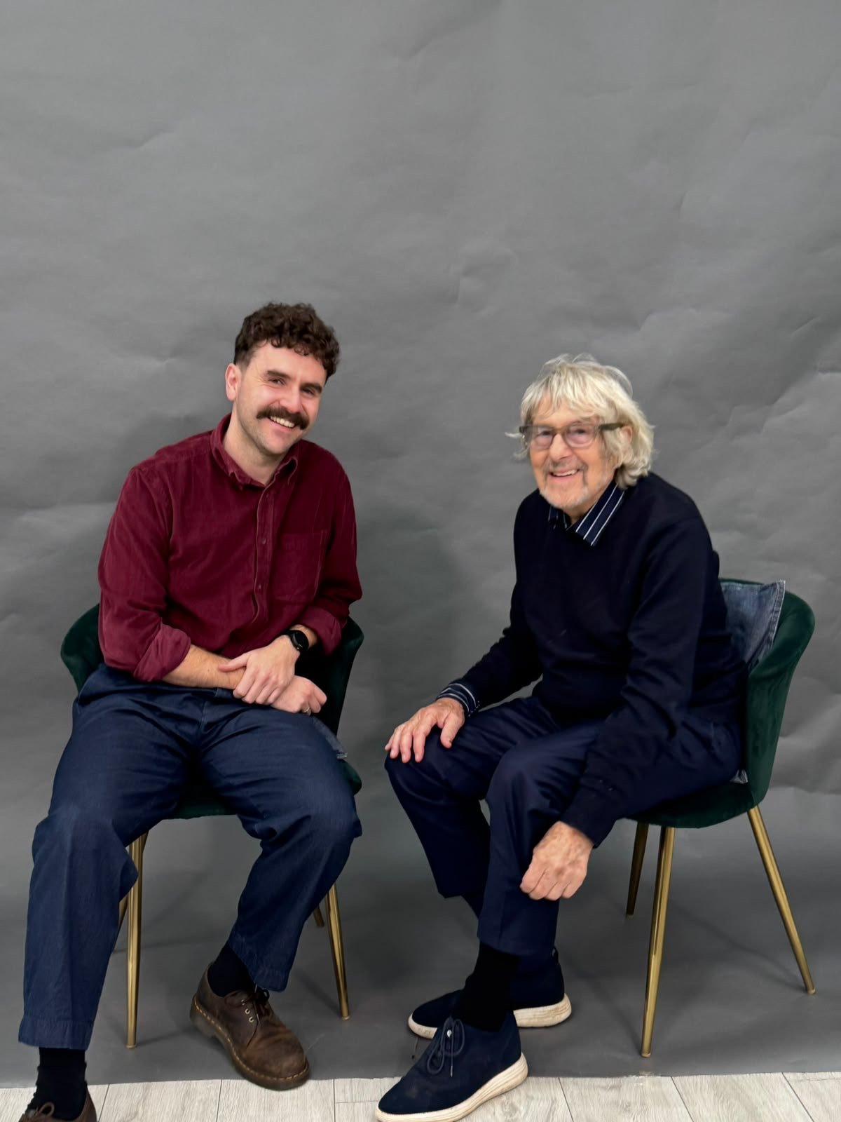 Samuel Freeman and Ian La Frenais meeting to discuss Porridge live on stage for a UK tour in 2027.