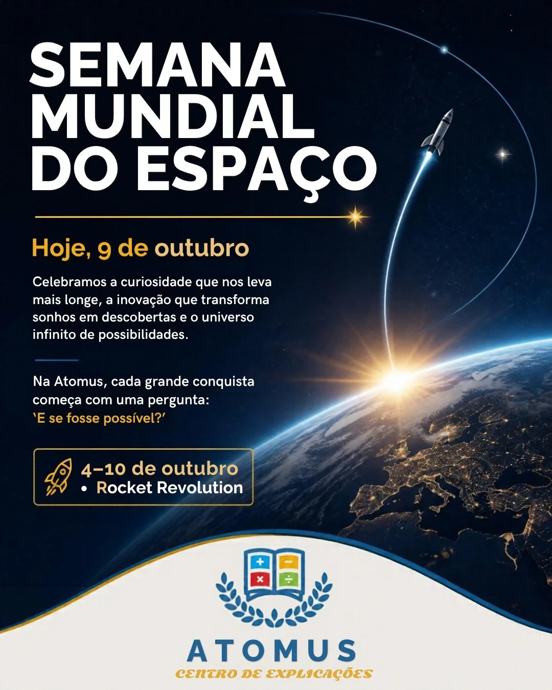 Hoje, sexta-feira, vamos aproveitar para olhar para as estrelas e sonhar com a imensid&atilde;o do universo. Nada se alcan&ccedil;a sem esfor&ccedil;o, trabalho, dedica&ccedil;&atilde;o e acima de tudo uma for&ccedil;a de vontade daqui at&eacute; ao 
