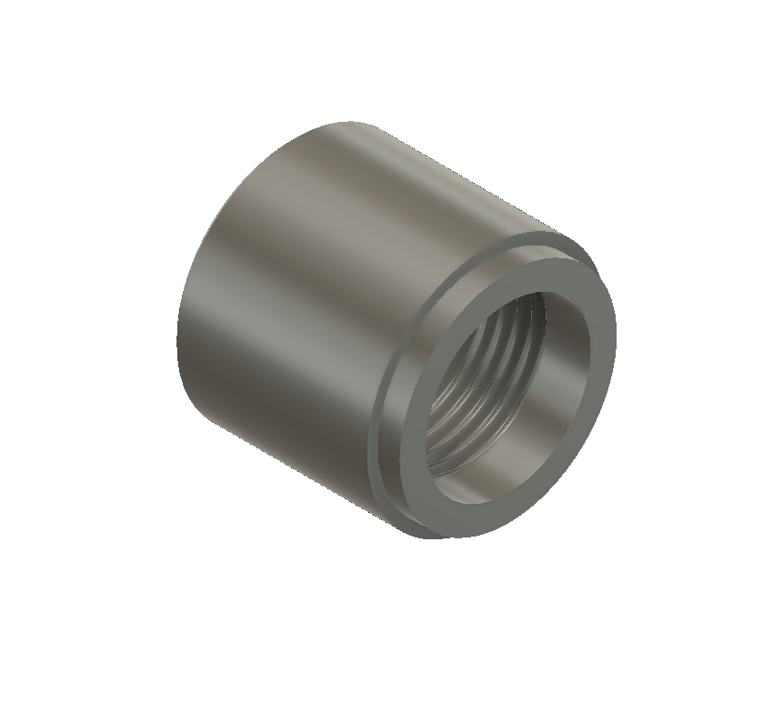 3/8 BSP Female Weld-On Boss Fitting – 6082 Aluminium