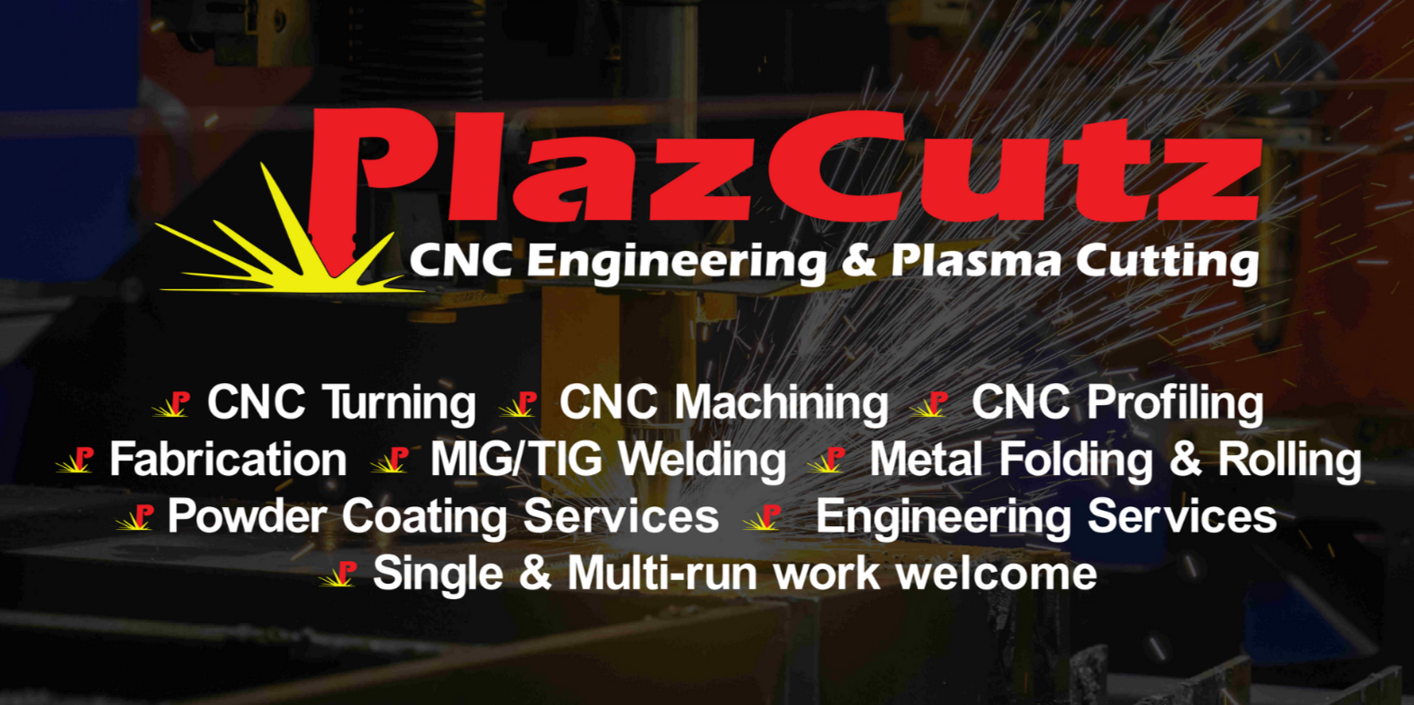PlazCutz CNC engineering services in Lancashire, including plasma cutting, machining, turning, welding, fabrication and powder coating.