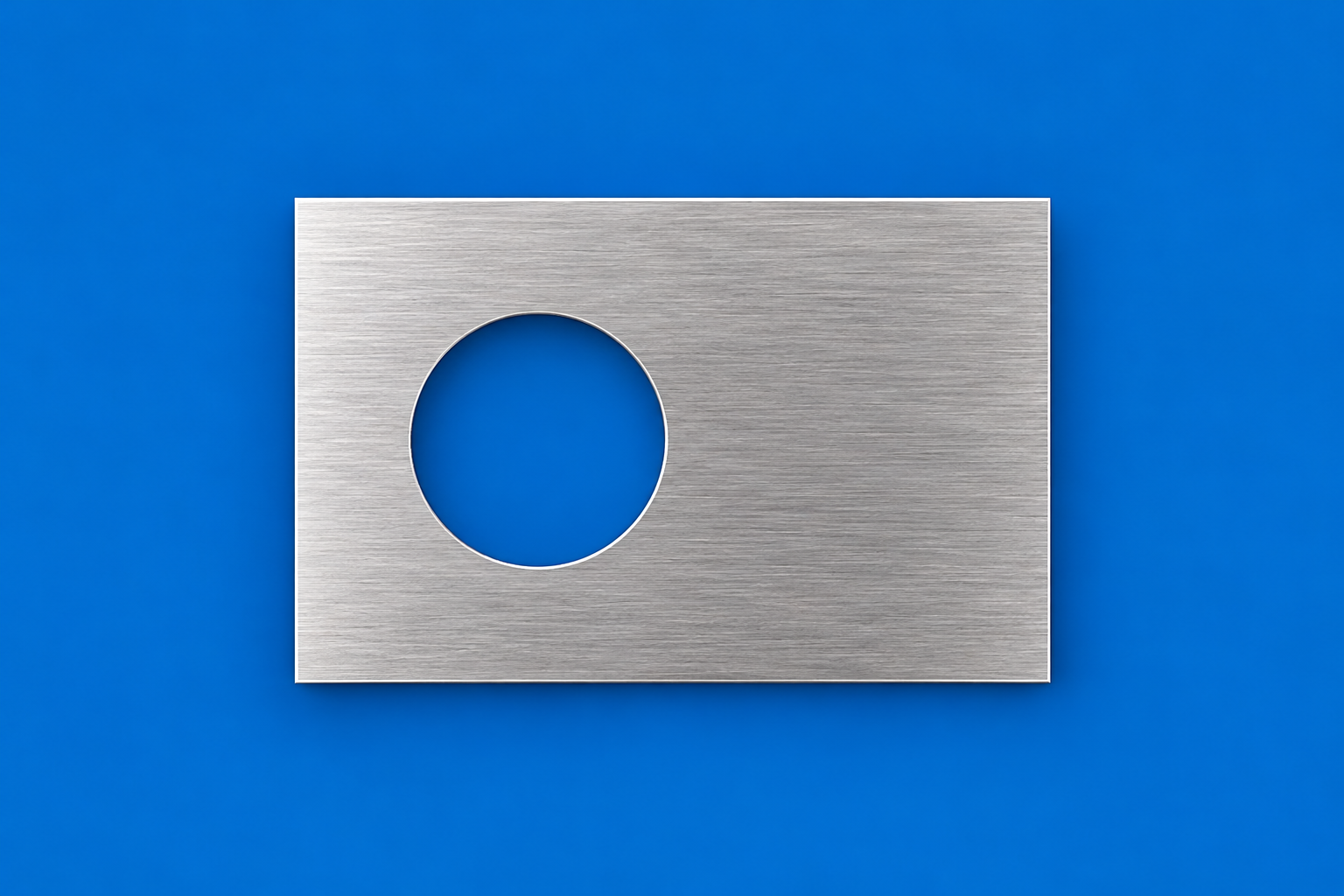 CP23 Haynes Roadster CNC-cut steel brake hose mounting plate with circular hole, supplied flat for welding into a DIY kit car chassis.