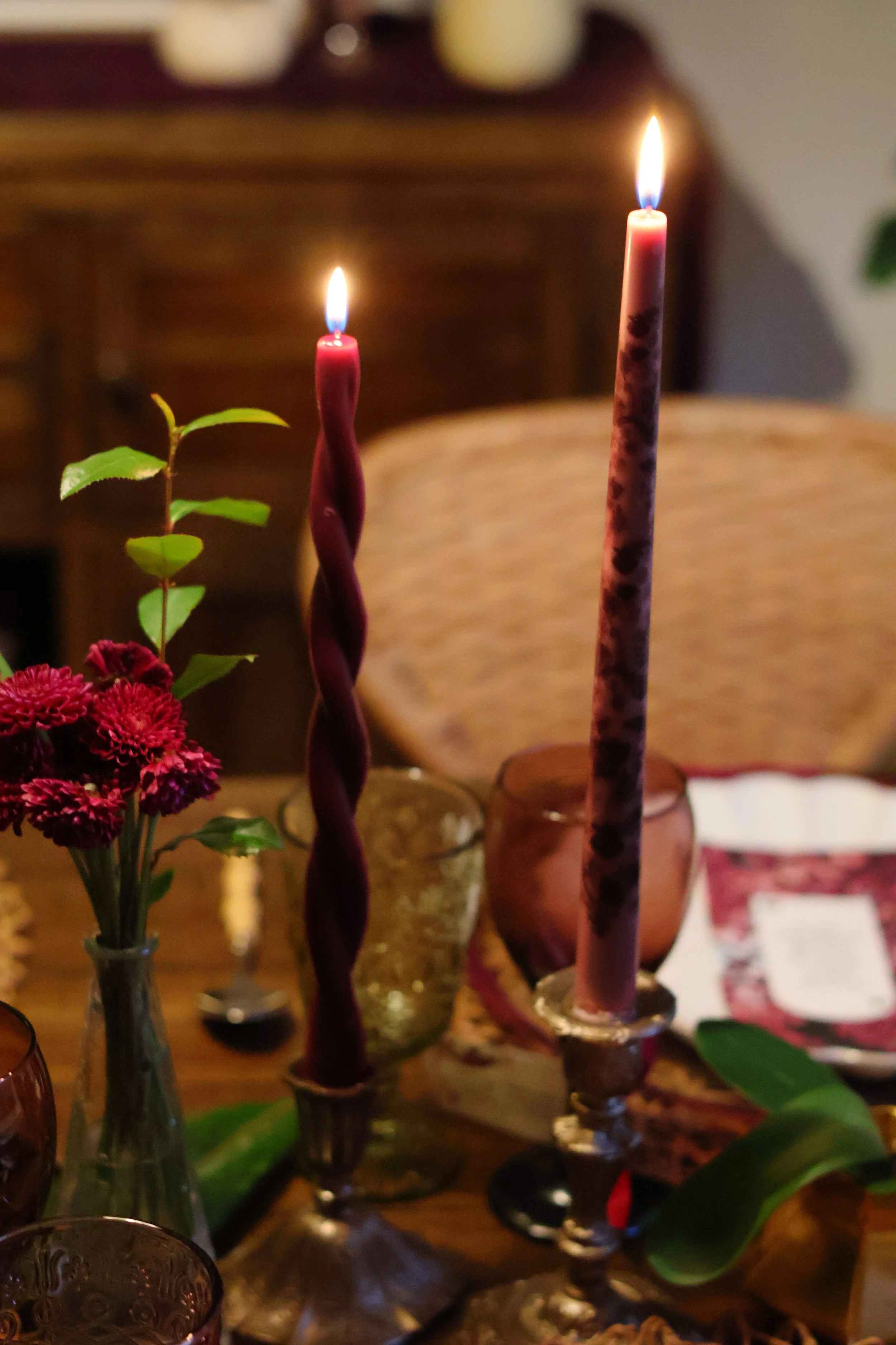 Pattern Taper Candle