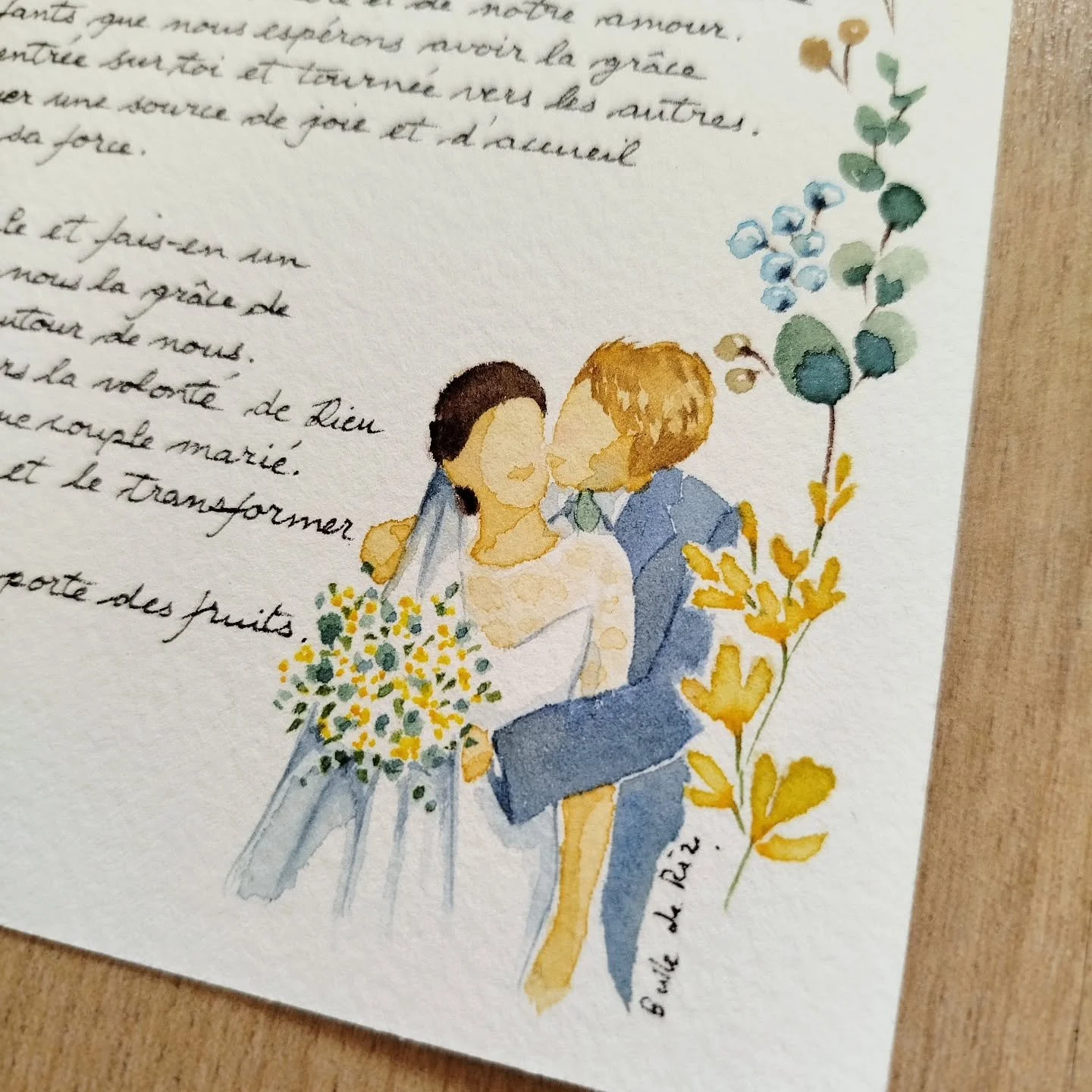 Aquarelles calligraphiées