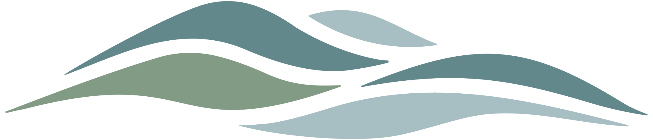 Soft, flowing wave shapes inspired by the Nicole McGarry & Associates brand identity.