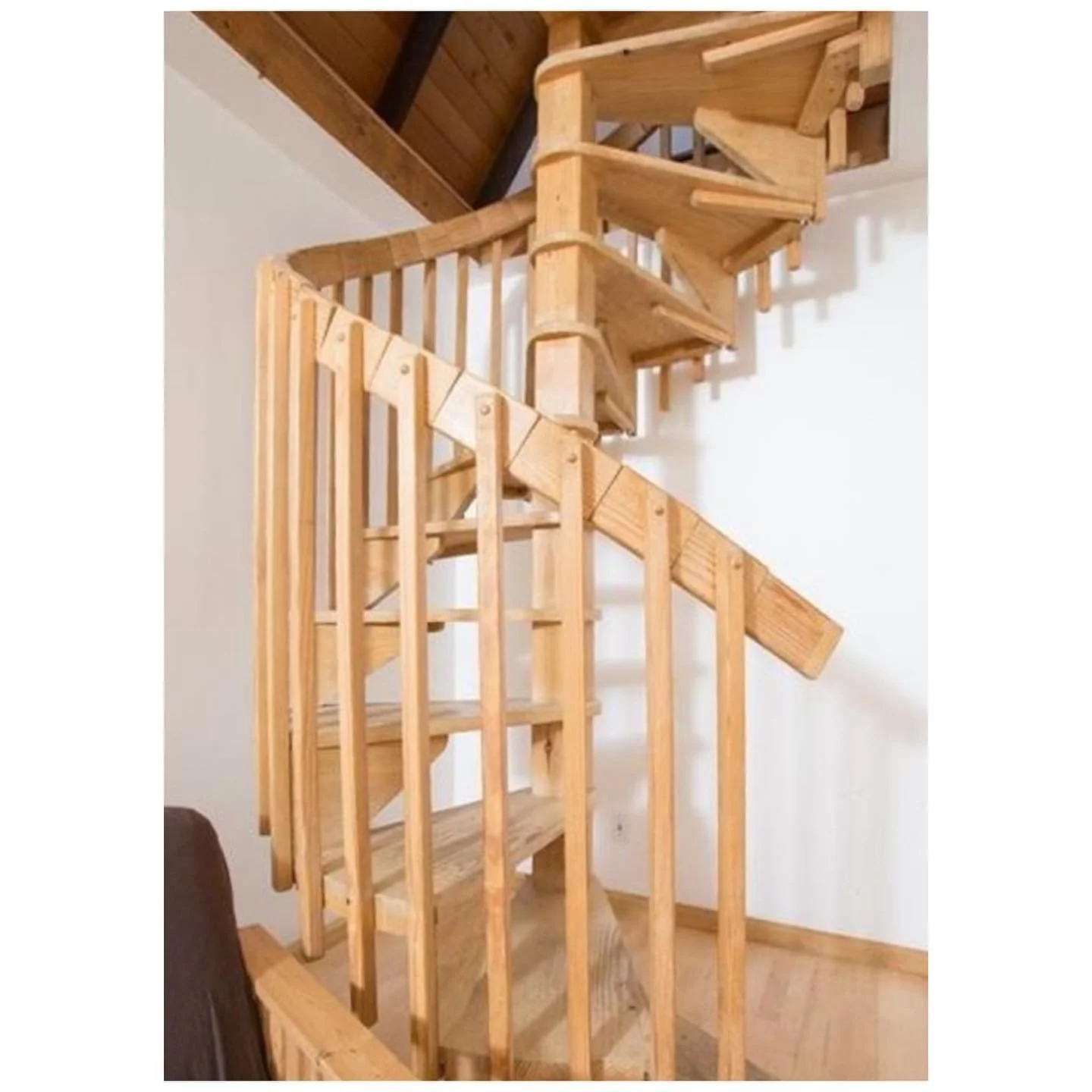 Original timber spiral staircase before replacement