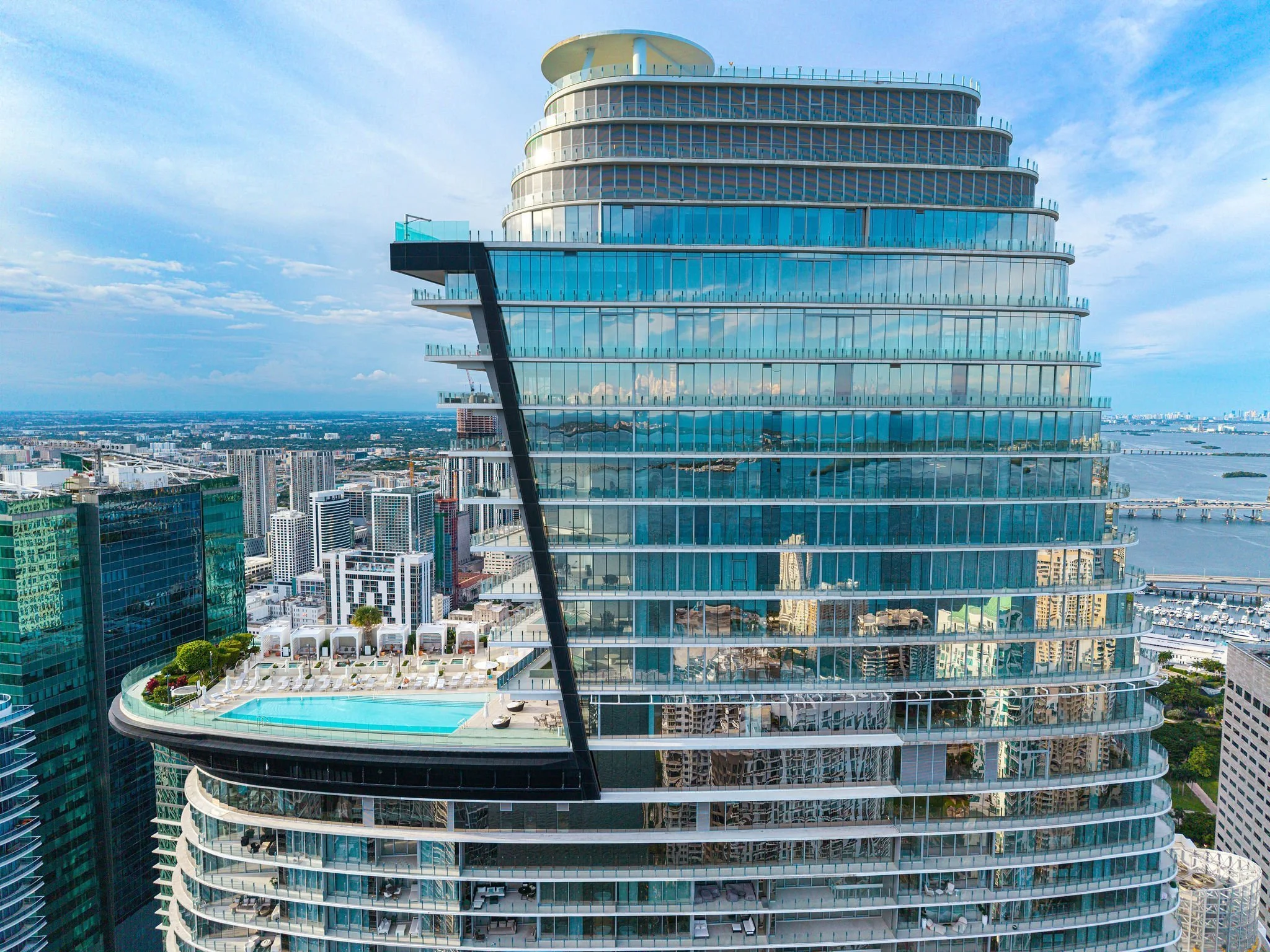 Aston Martin Residences PH6001C upper tower and shared amenity pool deck, Miami