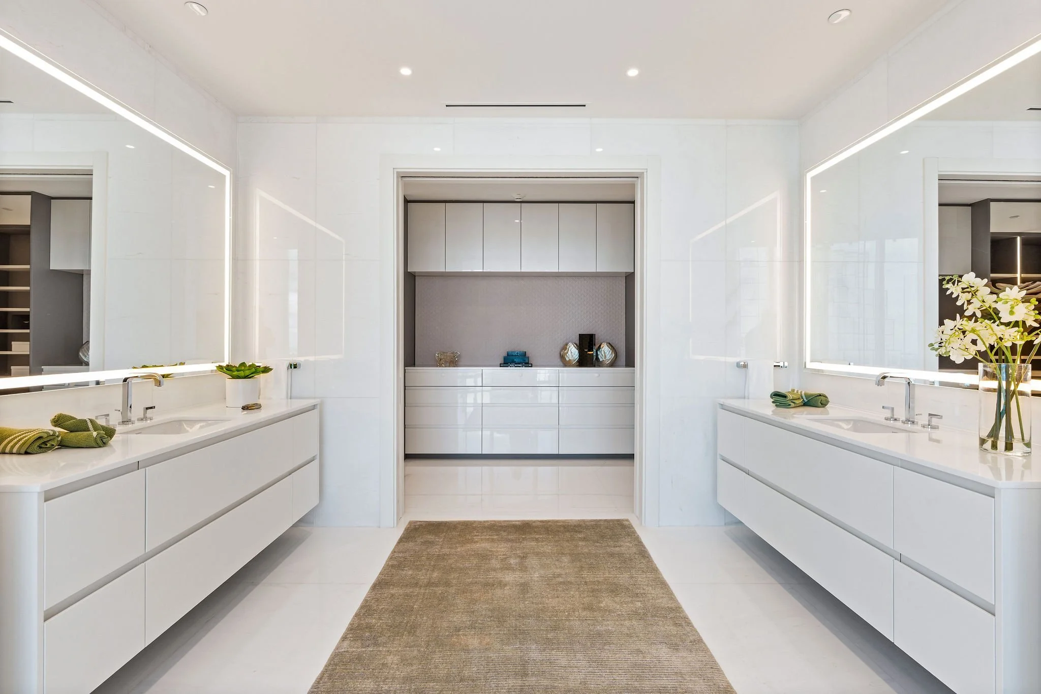 Aston Martin Residences PH6001C primary bath double vanity, Miami