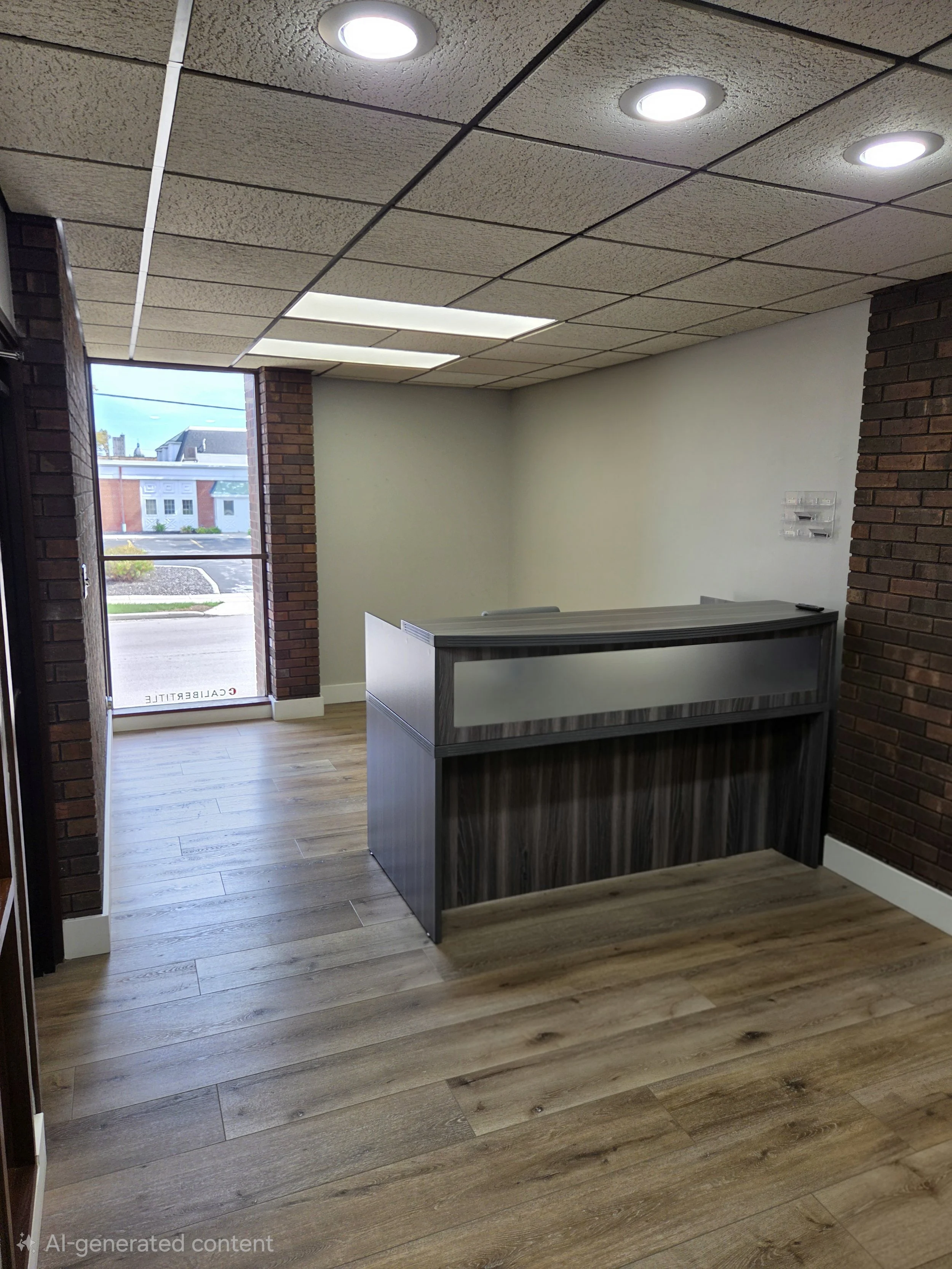 Large, well lit reception area