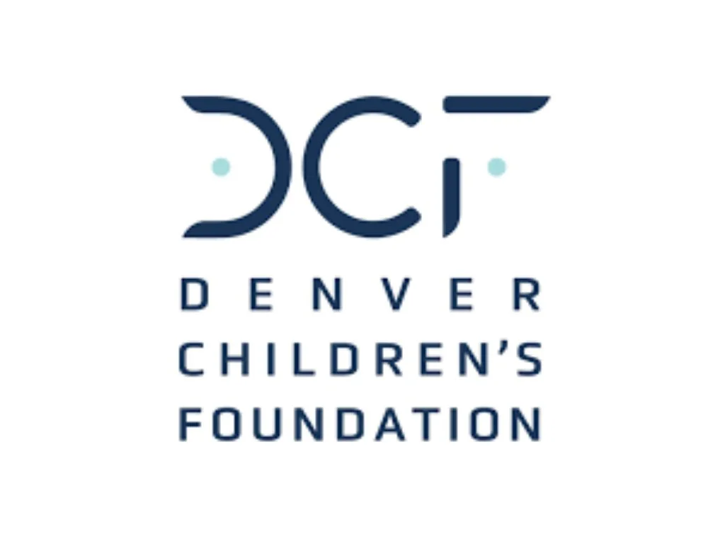 Denver Children's Foundation logo in navy blue and light teal