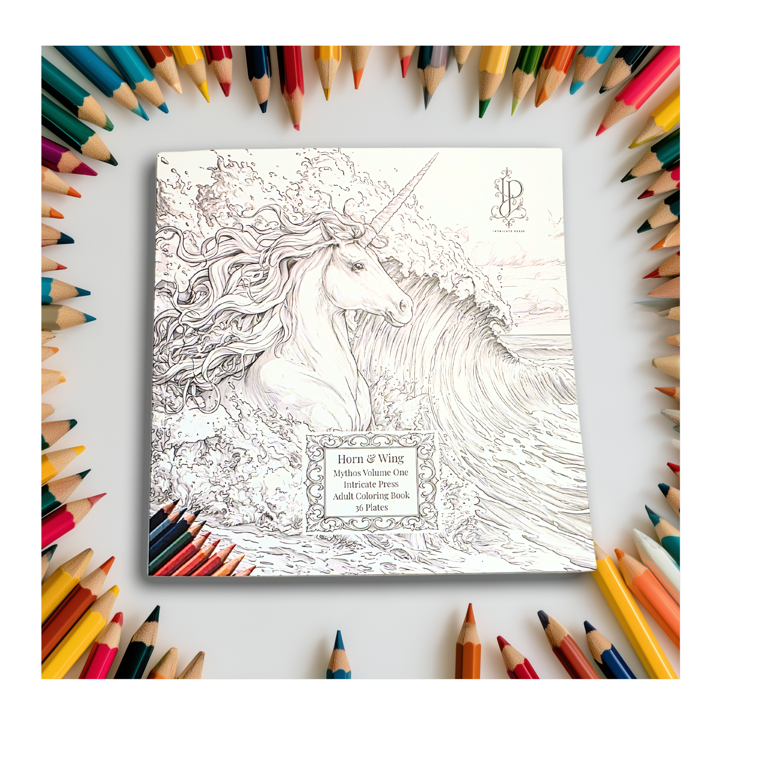 Horn & Wing Adult Coloring Book