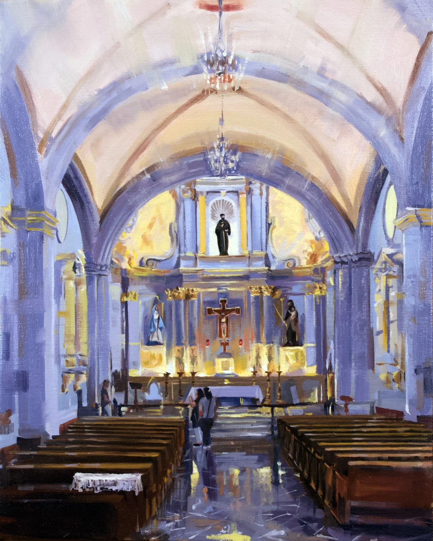"Chapala Church" 20x16 oil on linen